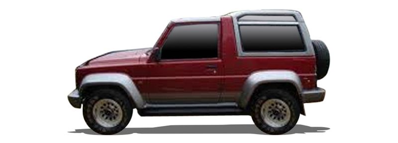 DAIHATSU ROCKY Hard Top Hardtop, Wagon (F7, F8) (1984/06 - 1998/12) 2.8 TD (67 KW / 91 HP) (1987/12 - 1993/04)