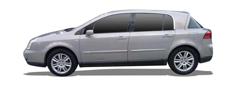 RENAULT VEL SATIS Hatchback (BJ0_) (2002/06 - ...) 2.0 16V Turbo (120 KW / 163 HP) (BJ0K) (2002/06 - 2009/08)