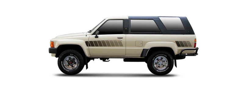 TOYOTA 4 RUNNER I SUV (_N5_, _N6_, _N7_) (1984/07 - 1989/10) 2.4  4WD (82 KW / 112 HP) (RN50, RN55, RN60) (1987/08 - 1989/07)